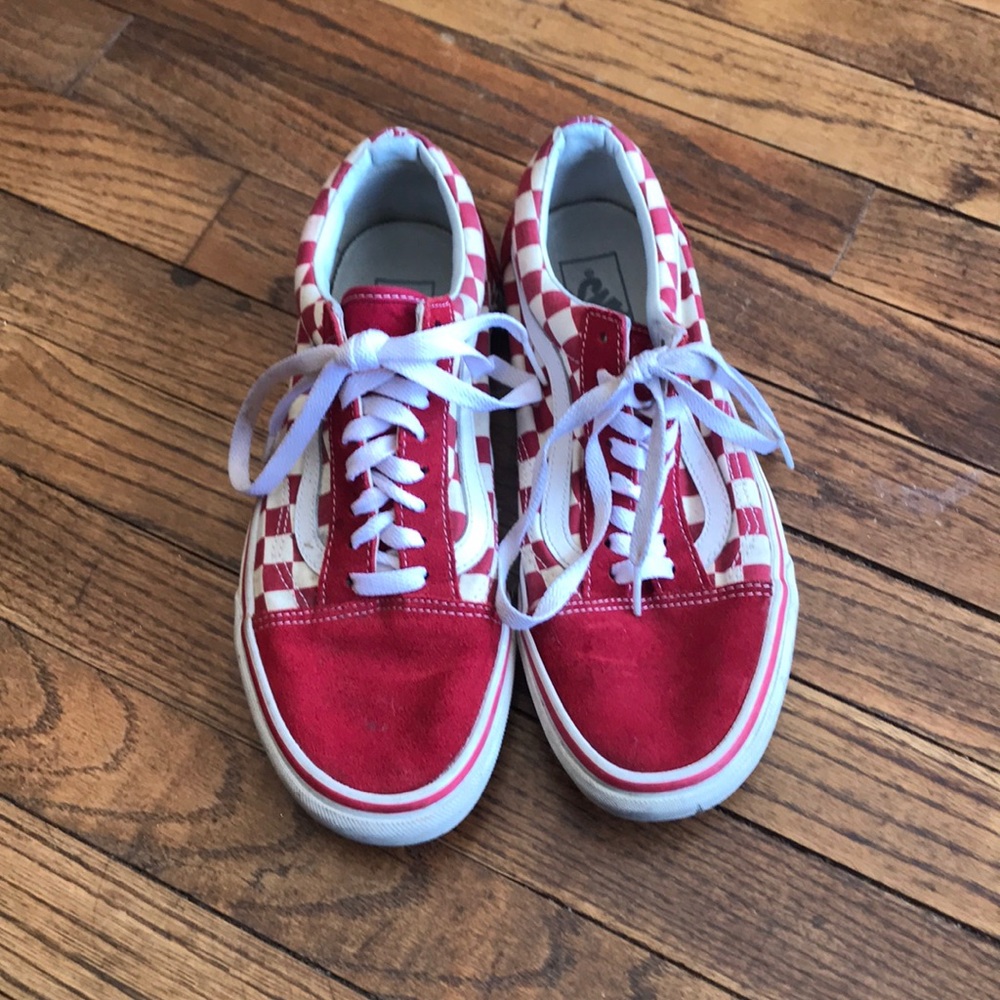 Red Checkered Vans